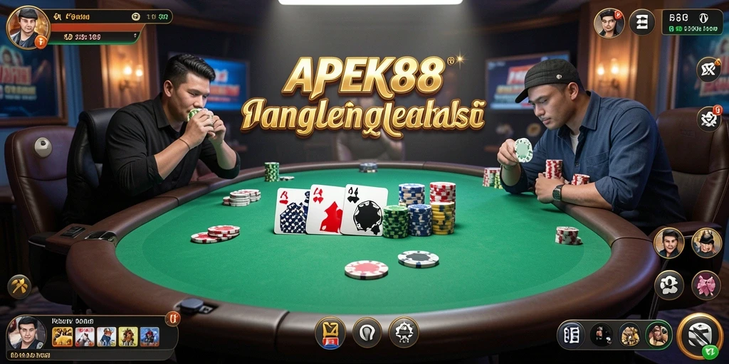 Tampilan screenshot APEK88 dengan gameplay Poker yang seru.