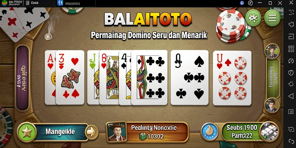 Tampilan permainan Domino yang menarik dan seru di BALAITOTO.