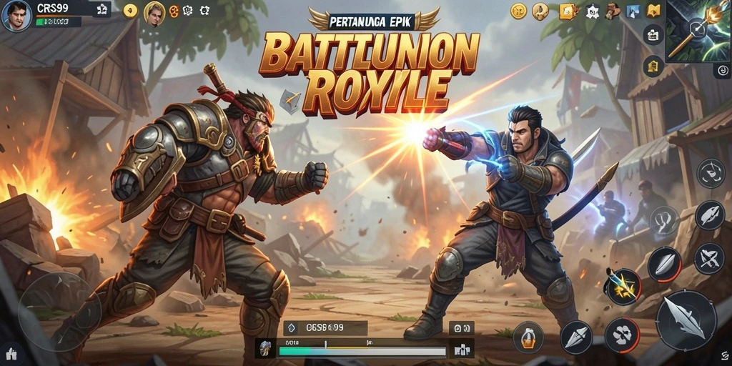 Gameplay mendebarkan di CRS99 dengan pertempuran intens di arena Battle Royale.