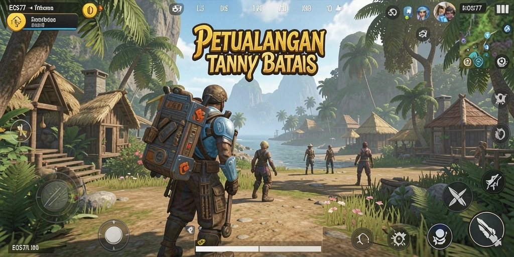 Tampilan gameplay Open World yang menakjubkan di EOS77.