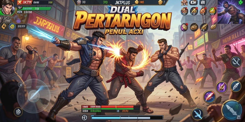 Screenshot gameplay JKTPLUS menampilkan pertarungan seru dan aksi cepat.