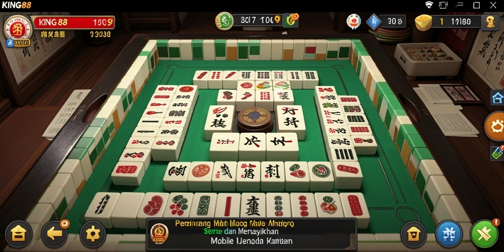 Screenshot KING88 menampilkan permainan Mahjong yang seru dengan desain grafis yang memukau.