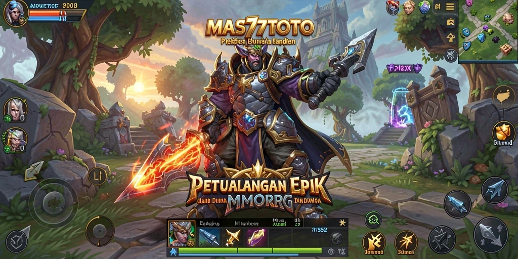 Screenshot gameplay menunjukkan aksi pertarungan yang seru di MAS77TOTO.