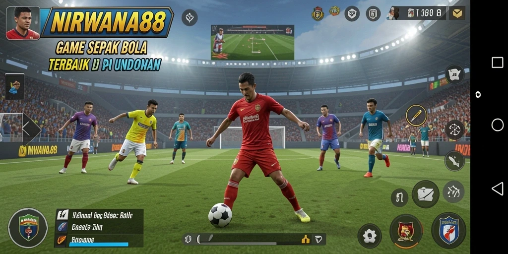 Tangkapan layar utama NIRWANA88 menampilkan aksi sepak bola yang mendebarkan.