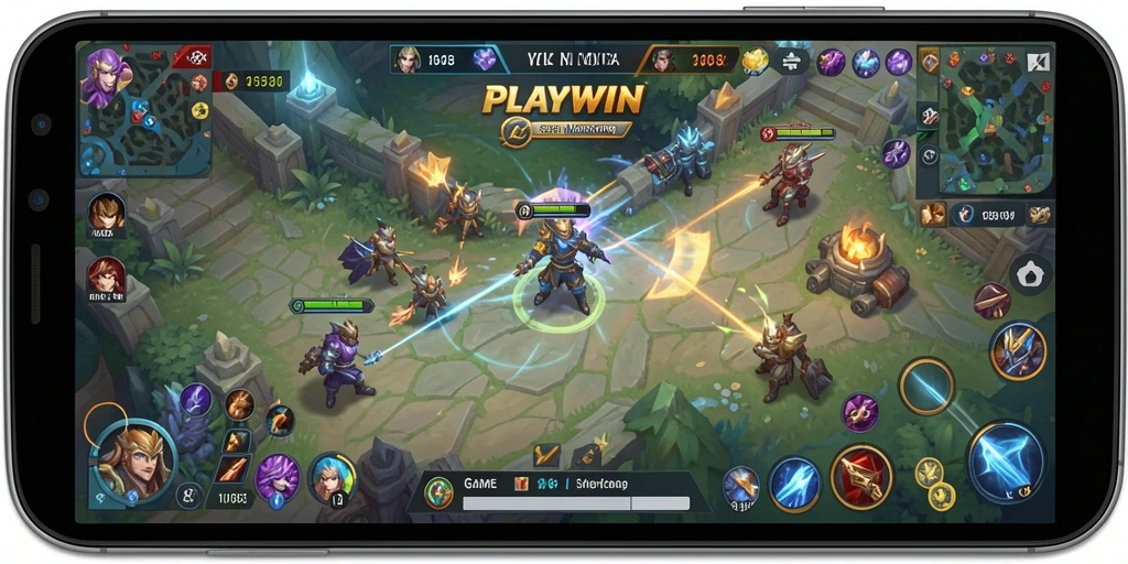 Gameplay seru di arena MOBA dengan pertarungan tim yang mendebarkan.
