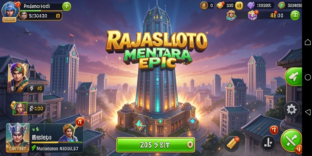 Tampilan gameplay Tower Defense yang mendebarkan di RAJASLOTO.