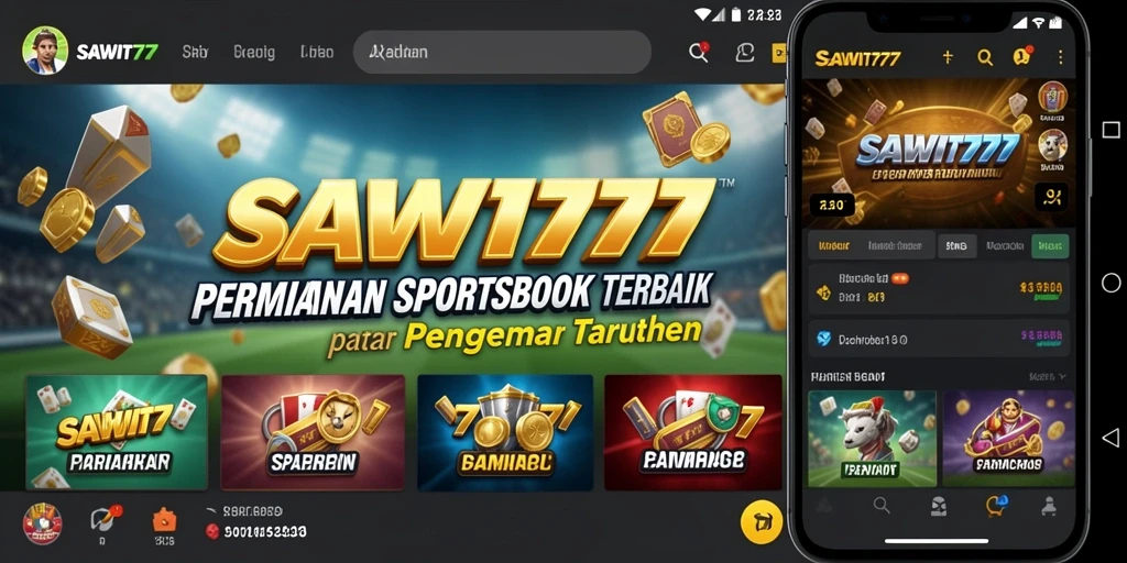 Tampilan utama SAWIT777 dengan berbagai pilihan taruhan olahraga.