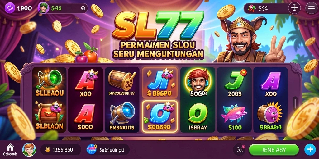 Tampilan gameplay menarik dari SL777 yang penuh warna.