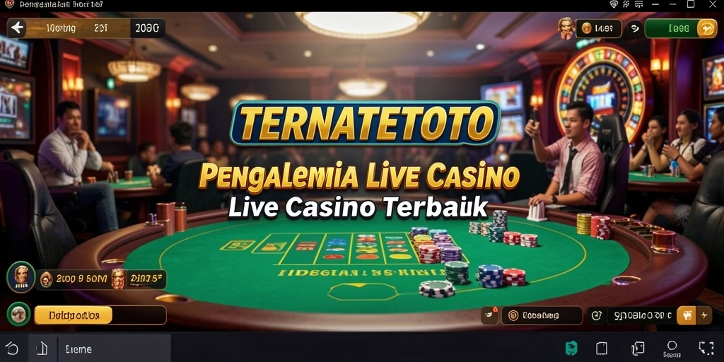 Tampilan permainan Live Casino yang mendebarkan di TERNATETOTO.