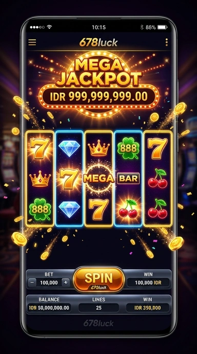 Screenshot aplikasi 678luck yang menunjukkan navigasi yang intuitif.
